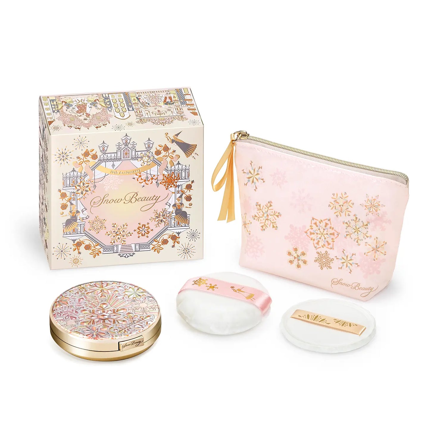 🇯🇵日本｜全天候24小時保護+美白修護肌膚｜SHISEIDO Snow Beauty Pressed Powder Limited 資生堂 雪肌美人限定日夜兩用蜜粉餅套裝 資生堂 スノービューティー ブライトニング スキンケアパウダー おしろい