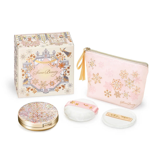 🇯🇵日本｜全天候24小時保護+美白修護肌膚｜SHISEIDO Snow Beauty Pressed Powder Limited 資生堂 雪肌美人限定日夜兩用蜜粉餅套裝 資生堂 スノービューティー ブライトニング スキンケアパウダー おしろい