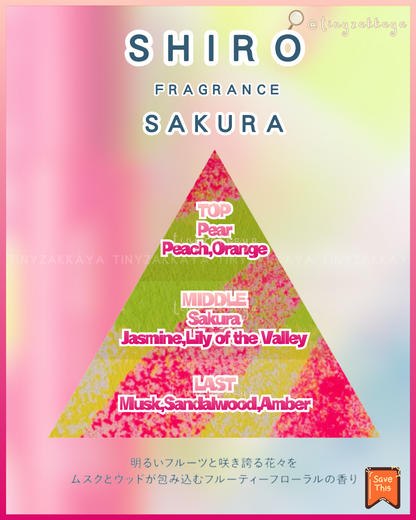 🇯🇵日本 ♥&nbsp; SHIRO 2026 15週年限定 櫻花🌸系列 \ 新鮮果實與花朵交織而成的春季限定🌸櫻花香氣 /
