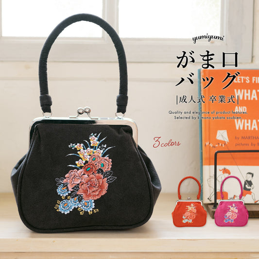 🇯🇵JAPAN Vintage ♡ Bags(Frame Purse/Frame Clutch/Kuchi Bag/Wallet)｜ 🇯🇵日本古著 ♡ 手袋(金襴錦織西陣織和裝手袋/口金袋/銀包)｜🔎 ss-vin393  薔薇 がま口バッグ 蛙口包 扣式錢包