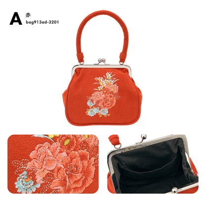 🇯🇵JAPAN Vintage ♡ Bags(Frame Purse/Frame Clutch/Kuchi Bag/Wallet)｜ 🇯🇵日本古著 ♡ 手袋(金襴錦織西陣織和裝手袋/口金袋/銀包)｜🔎 ss-vin393  薔薇 がま口バッグ 蛙口包 扣式錢包