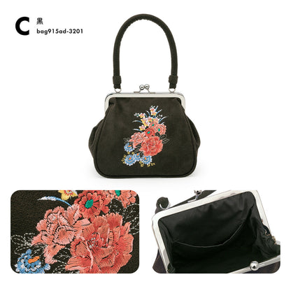 🇯🇵JAPAN Vintage ♡ Bags(Frame Purse/Frame Clutch/Kuchi Bag/Wallet)｜ 🇯🇵日本古著 ♡ 手袋(金襴錦織西陣織和裝手袋/口金袋/銀包)｜🔎 ss-vin393  薔薇 がま口バッグ 蛙口包 扣式錢包