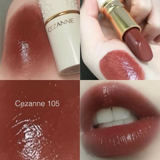 (Special offer while stocks last) 🇯🇵Japanese CEZANNE Lasting Moisturizing Lipstick Color (105) white tube moisturizing lipstick セザンヌラスティングリップカラー