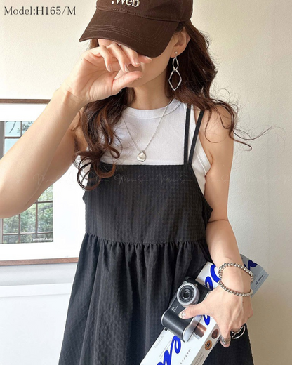 🇯🇵日本 格紋喇叭型吊帶連身裙 ◇ Japan Plaid Flared Slip Dress 🔎 ɪᴛᴇᴍ ɴᴏ：SS-jzrce1010442