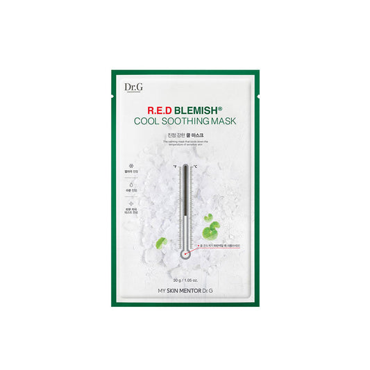 🇰🇷韓國｜冰感超舒服！敏感乾燥的救星｜Dr G 積雪草舒緩修護去紅冰感面膜 RED Blemish Cool Soothing Mask  레드 블레미쉬 쿨 수딩 마스크
