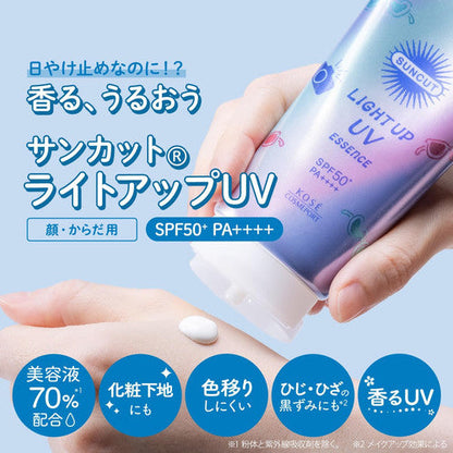 🇯🇵 Japan KOSE SUNCUT Tone Up UV Essence SPF55+ PA++++ 80g [Mint Green]