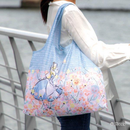 🇯🇵日本♡ DISNEY ALICE 2WAY eco bag Tote Bag 日版 迪士尼愛麗絲2用環保袋 折疊購物袋 53x40cm