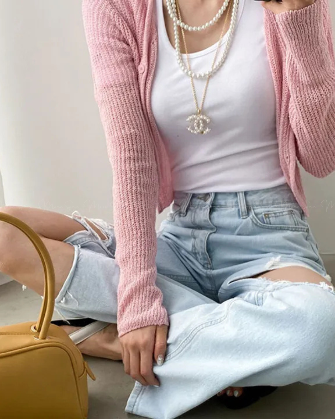 🇰🇷KOREA ♥ 高腰條肚腩破洞爛牛仔褲
High waist damage ripped blue jeans (SS-KSS61754768)