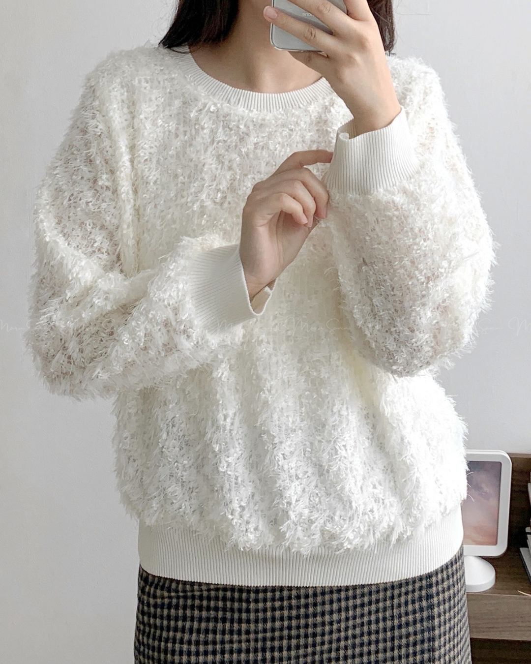🇰🇷KOREA ♥ Shaggy mohair fur Knit Sweaters 毛茸茸的馬海毛針織毛衣 SS-KSS98974894