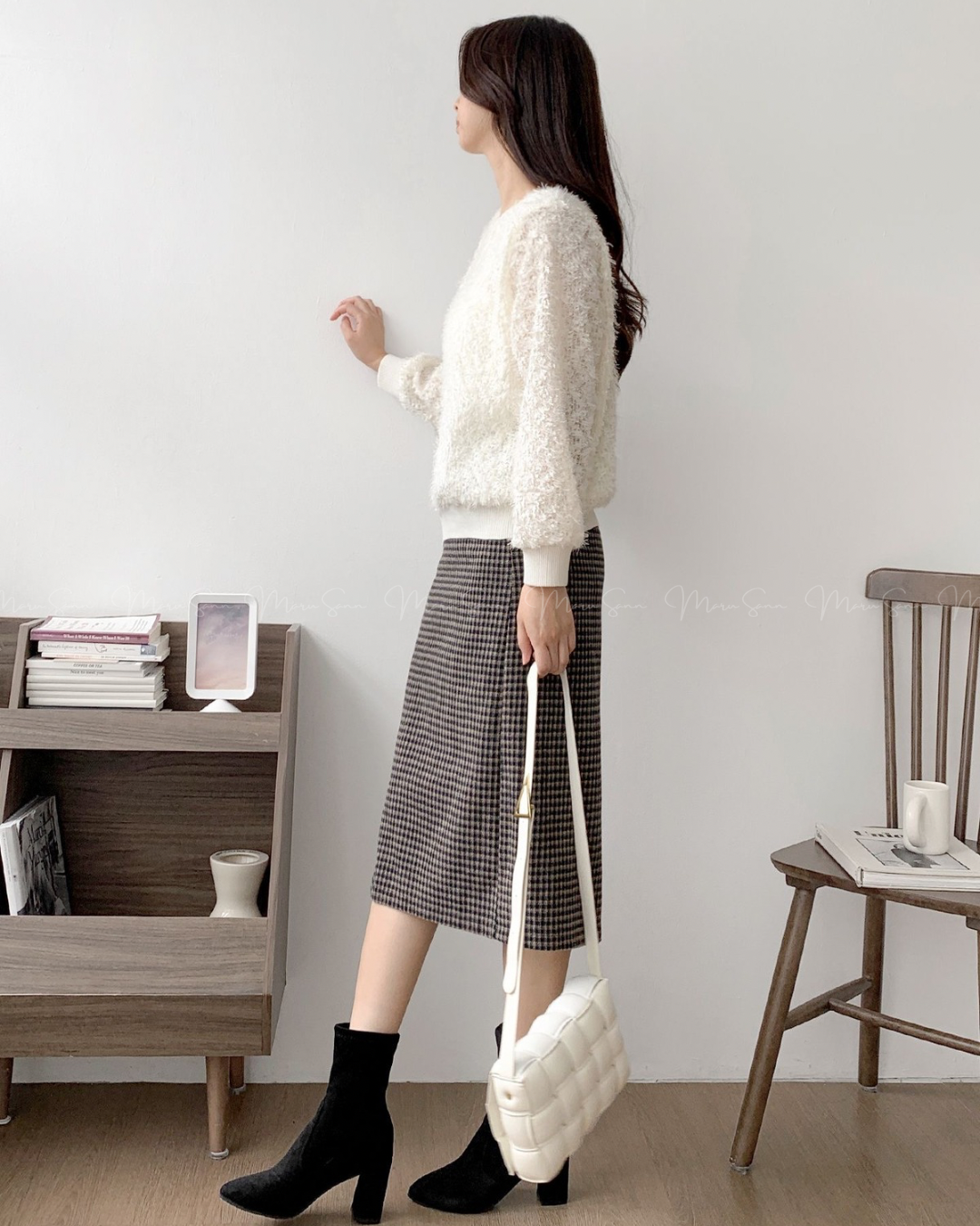 🇰🇷KOREA ♥ Shaggy mohair fur Knit Sweaters 毛茸茸的馬海毛針織毛衣 SS-KSS98974894