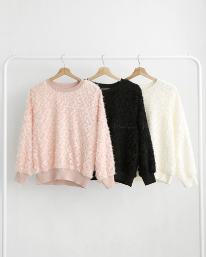 🇰🇷KOREA ♥ Shaggy mohair fur Knit Sweaters 毛茸茸的馬海毛針織毛衣 SS-KSS98974894