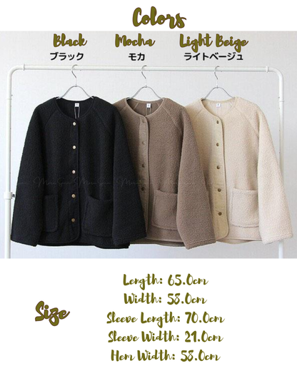 🇯🇵 JAPAN ♥ iro no hi Lambswool coat  ♥ 羊羔絨外套 🔎 ɪᴛᴇᴍ ɴᴏ：SS-JS25706