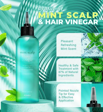 (🇬🇧UK In Stock) 🇰🇷KOREA APIEU Scalp Hair Vinegar (Mint/Raspberry) 200ML Raspberry Vinegar Scalp Nourishing Hair Conditioner