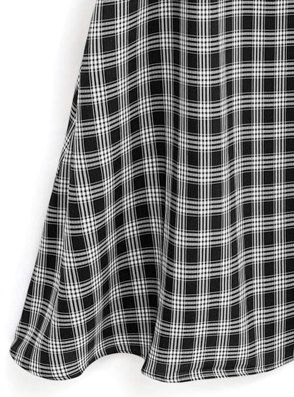 🇯🇵日本 格紋露肩喇叭連身裙 ◇ Japan Checked off-the-shoulder flared dress 🔎 ɪᴛᴇᴍ ɴᴏ：SS-jgnr3660