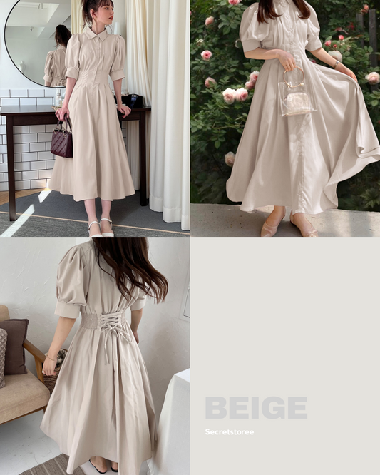 🇯🇵Japan｜Short-sleeved slim waist dress SS-al01130