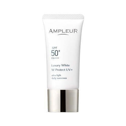 🇯🇵日本｜三重防禦：對抗UVA/UVB｜AMPLEUR 美白粉嫩亮膚物理防曬乳 Luxury White W Protect UV Tone Up アンプルール ラグジュアリーホワイト WプロテクトUVトーンアップ