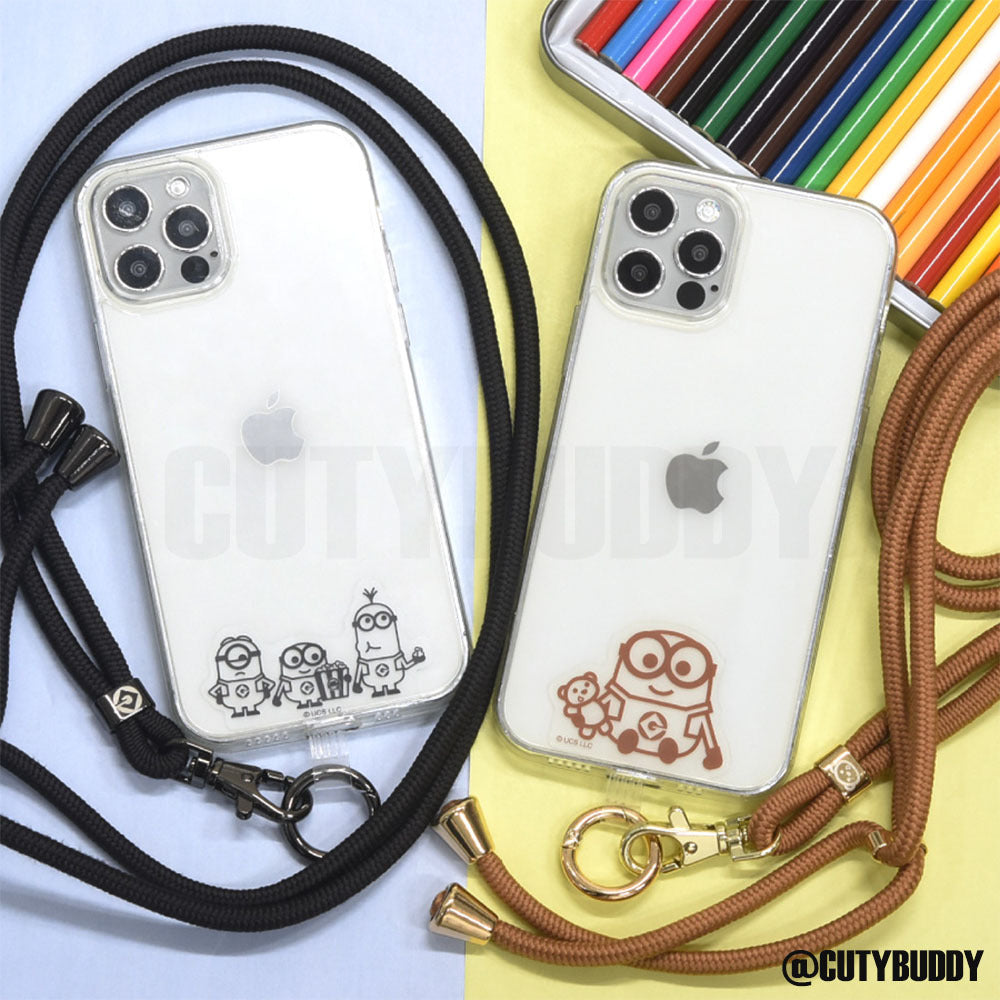 🇯🇵日本 MINIONS 手機多用扣及肩帶電話繩套裝 MINI-389A&MINI-389B Gourmandise MinI-389A Despicable Me Minions Series Multi Ring Plus Strap Set シリーズ マルチリングプラス ストラップセット ボブ&ティム