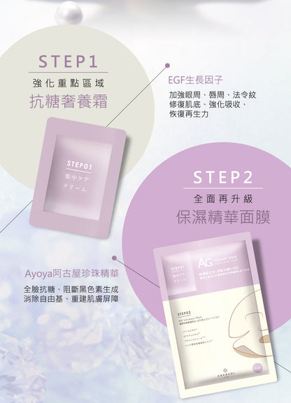 (特價售完即止)  🇯🇵日本 COCOCHI  AG抗糖珍珠提亮面膜 AG Ultimate Pearl Mask ココチフェイシャルマスクAG アコヤ真珠マスク