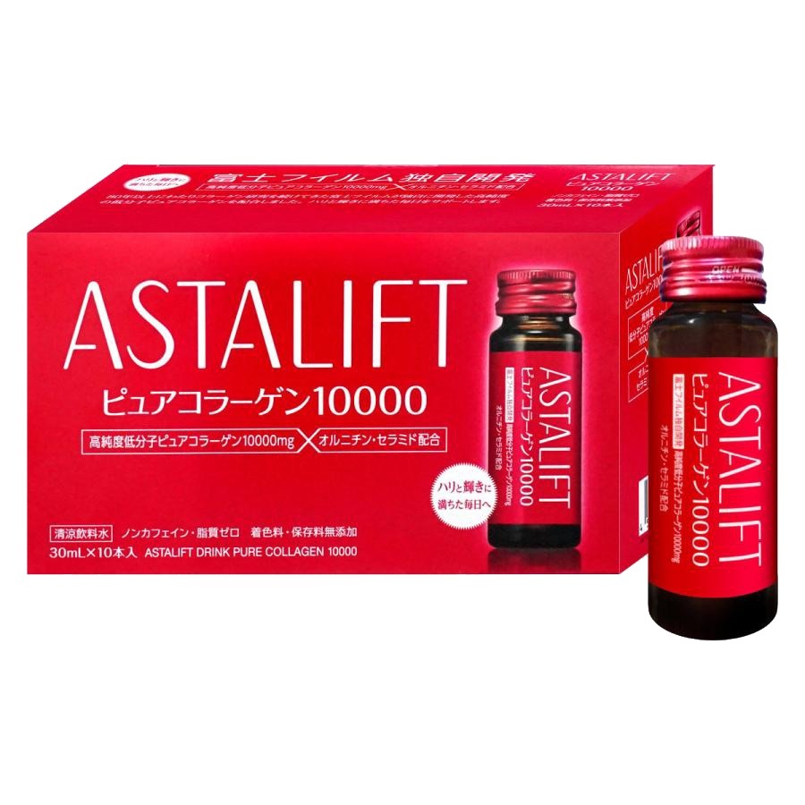 🇯🇵日本｜稱為「膠原蛋白之王」｜FUJIFILM ASTALIFT 10000mg純骨膠原美肌飲(30mlx10枝) Fujifilm Astalift Drink Pure Collagen 10000 アスタリフト ドリンクピュアコラーゲン10000
