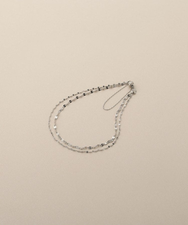 🇯🇵 JAPAN ♥ COCOSHNIK Platinum Flower Cross Double-Strand Magnetic Bracelet 鉑金 花卉十字雙排磁吸手鍊