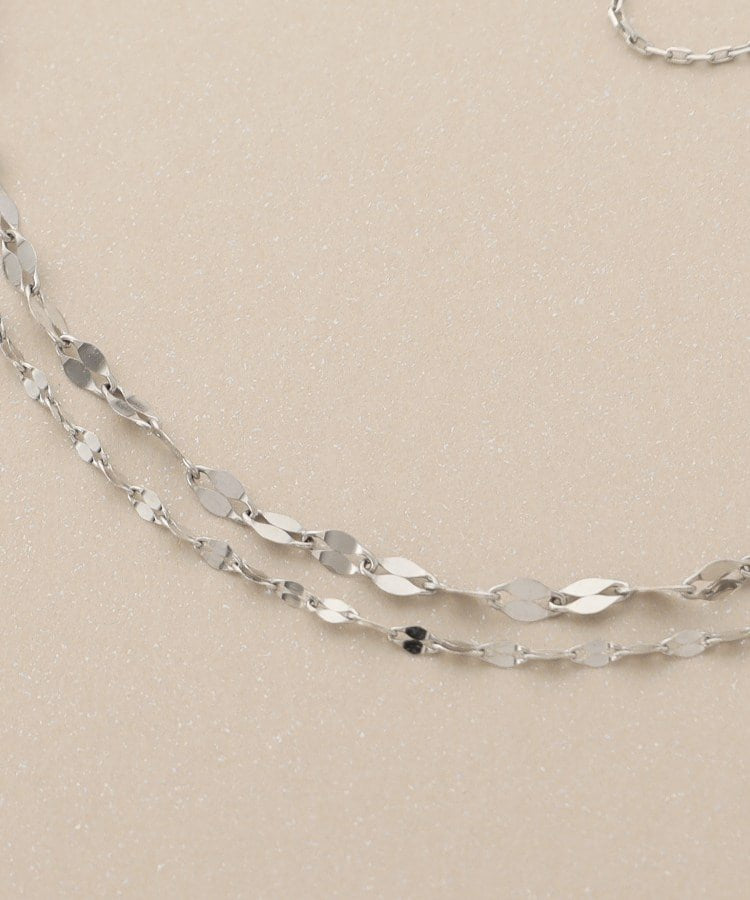 🇯🇵 JAPAN ♥ COCOSHNIK Platinum Flower Cross Double-Strand Magnetic Bracelet 鉑金 花卉十字雙排磁吸手鍊