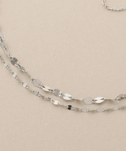 🇯🇵 JAPAN ♥ COCOSHNIK Platinum Flower Cross Double-Strand Magnetic Bracelet 鉑金 花卉十字雙排磁吸手鍊