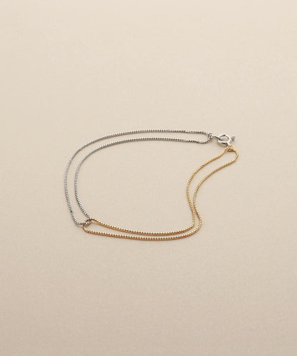 🇯🇵 JAPAN ♥ COCOSHNIK K10 Venetian Cross-Loop Bracelet (YG*WG) 威尼斯十字環手鍊