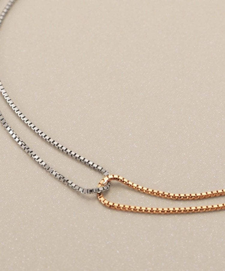 🇯🇵 JAPAN ♥ COCOSHNIK K10 Venetian Cross-Loop Bracelet (YG*WG) 威尼斯十字環手鍊