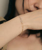 🇯🇵 JAPAN ♥ COCOSHNIK K10 Venetian Cross-Loop Bracelet (YG*WG) 威尼斯十字環手鍊