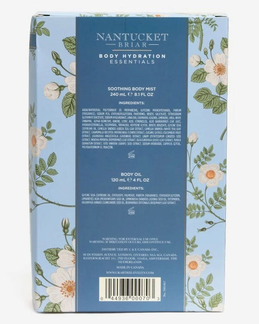 🌍歐美 ♥ CRABTREE & EVELYN Nantucket Briar & Summer Hill Hydration Essentials Gift Set (Body Oil & Mist) 爽身粉身體保濕必備禮盒 身體噴霧與身體油