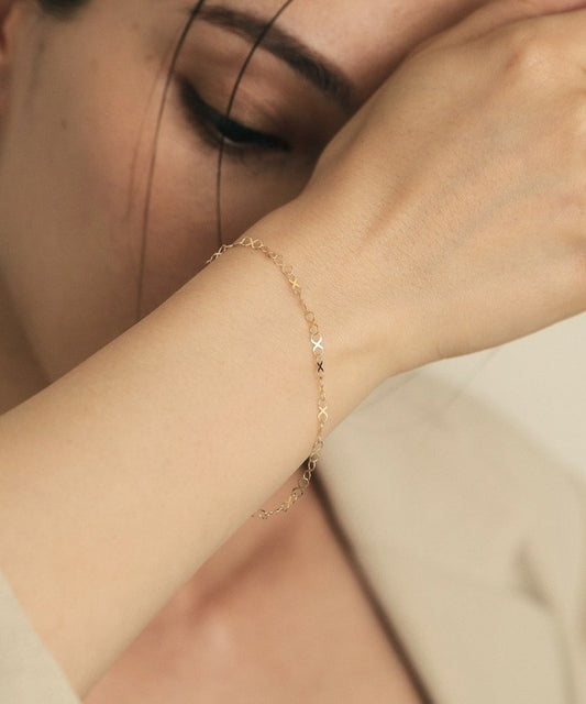 🇯🇵 JAPAN ♥ COCOSHNIK K10X Large Chain Bracelet 大8字鏈條 手鍊