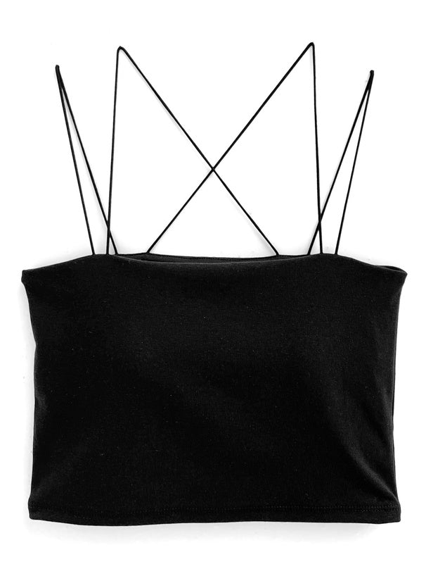 🇯🇵 JAPAN ♥ Double-strap bralette with cups 附罩杯雙肩帶無肩帶上衣 jg1263