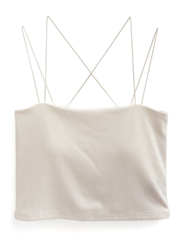 🇯🇵 JAPAN ♥ Double-strap bralette with cups 附罩杯雙肩帶無肩帶上衣 jg1263