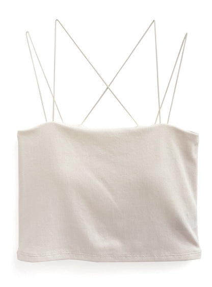 🇯🇵 JAPAN ♥ Double-strap bralette with cups 附罩杯雙肩帶無肩帶上衣 jg1263