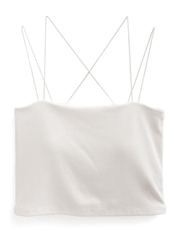 🇯🇵 JAPAN ♥ Double-strap bralette with cups 附罩杯雙肩帶無肩帶上衣 jg1263