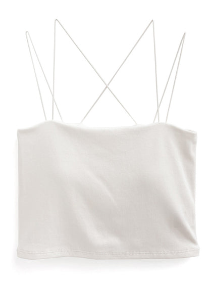 🇯🇵 JAPAN ♥ Double-strap bralette with cups 附罩杯雙肩帶無肩帶上衣 jg1263