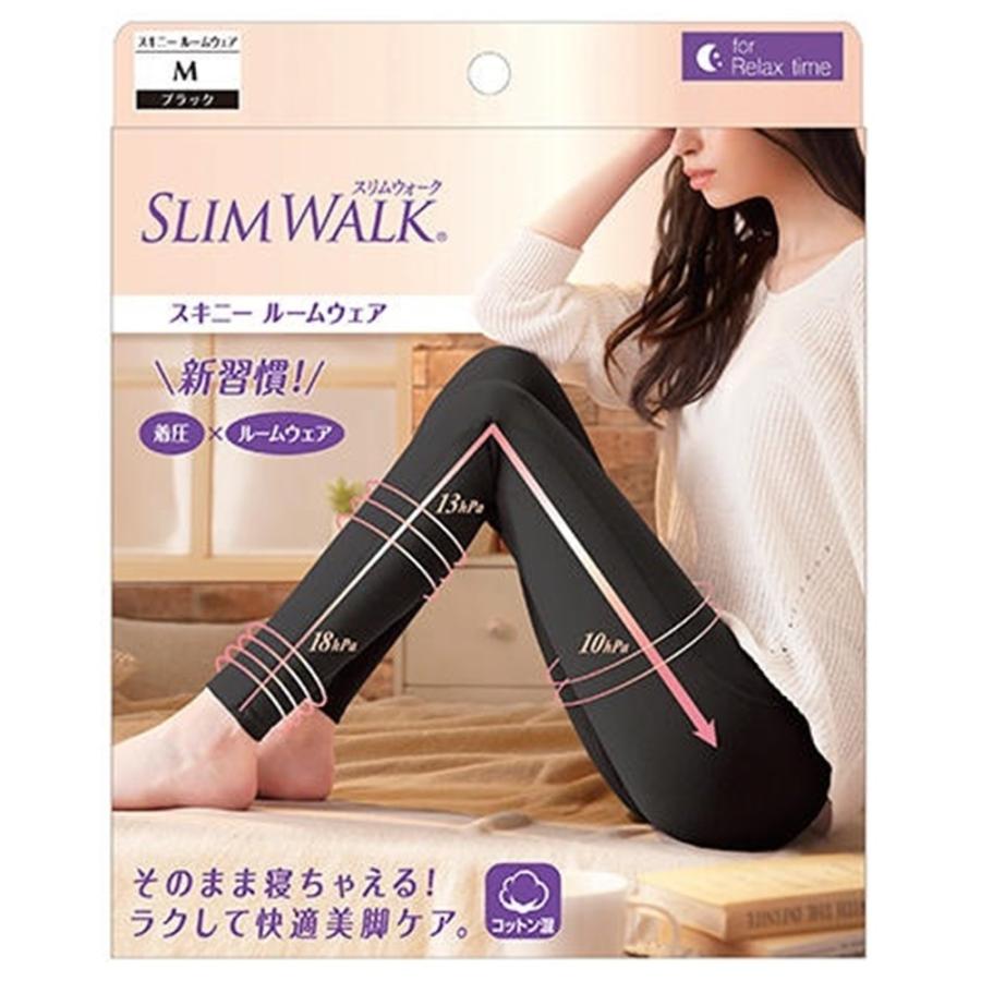 🇯🇵日本 SLIMWALK 居家美腿階段式機能壓力貼身緊身美腿休閒壓力褲 Pip Fujimoto Slim Walk Skinny Room Wear Pressure Leggings Pant スリムウォーク スキニー ルームウェア ブラック