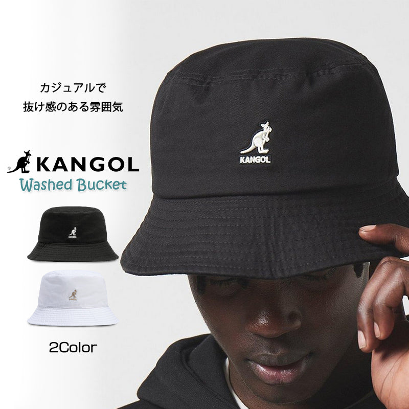 🇯🇵日本 ￨ KANGOL Washed Bucket Black K4224HT/BK001 カンゴール バケットハット  ウォッシュド バケット ハット
