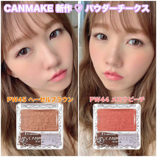 (現貨售完即止) 🇯🇵日本 CANMAKE powder cheek pw44 Mellow Peach 單色胭脂 キャンメイク パウダーチークス