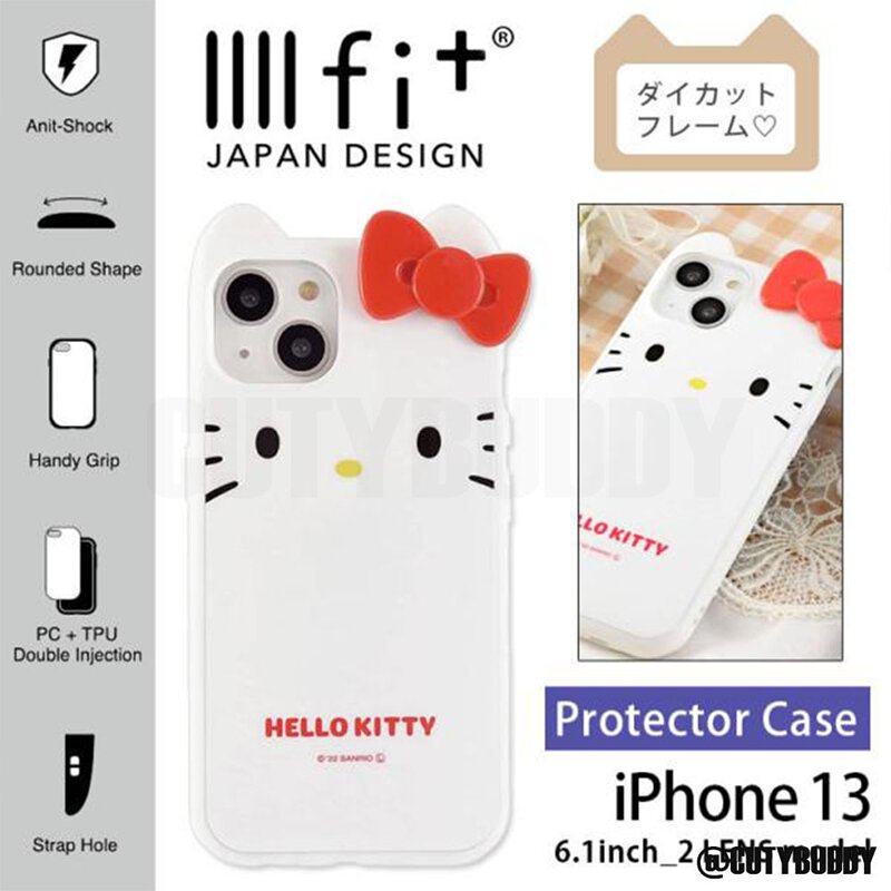 (預訂)🇯🇵日本 SANRIO HELLO KITTY IPHONE13 CASE 手機保護套 ハローキティ フレーム iPhone 13 対応ケース  SANG-209KT