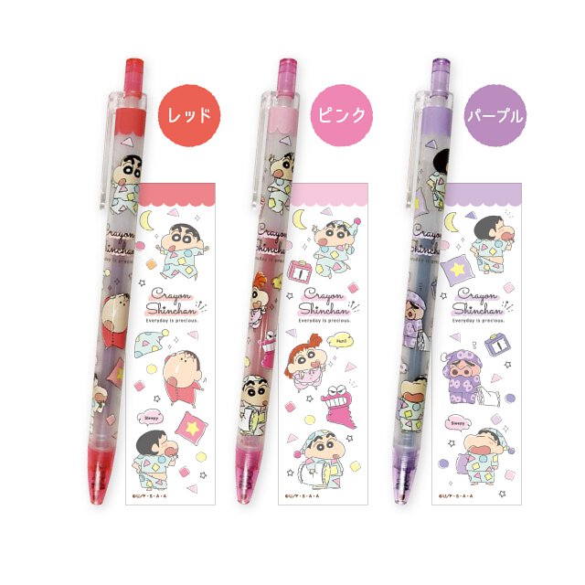 🇯🇵日本 蠟筆小新筆套裝 SHINCHAN pen set KS-5540793PS クレヨンしんちゃん ノック式ゲルペン6本セット パジャマフレンズ