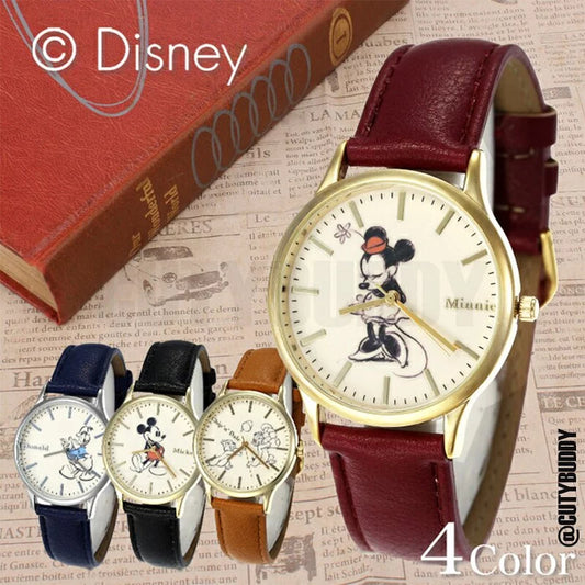 🇯🇵日本 DISNEY Watch 手錶 wd-b09 ディズニー 腕時計 Disney 時計 レディース キッズ 男の子 女の子 正規品 キャラクター ミッキーフレンズ チップ デール ミニー ミッキー ドナルド イラスト