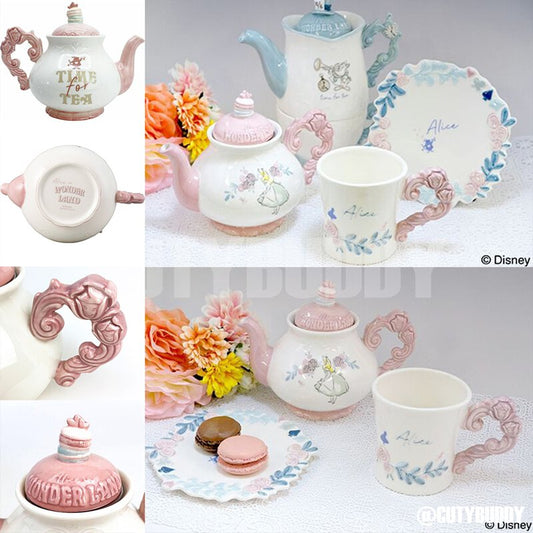 (預訂)🇯🇵日本 DISNEY ALICE 花雕茶壺 TEAPOT  ディズニー アリス ティーポット