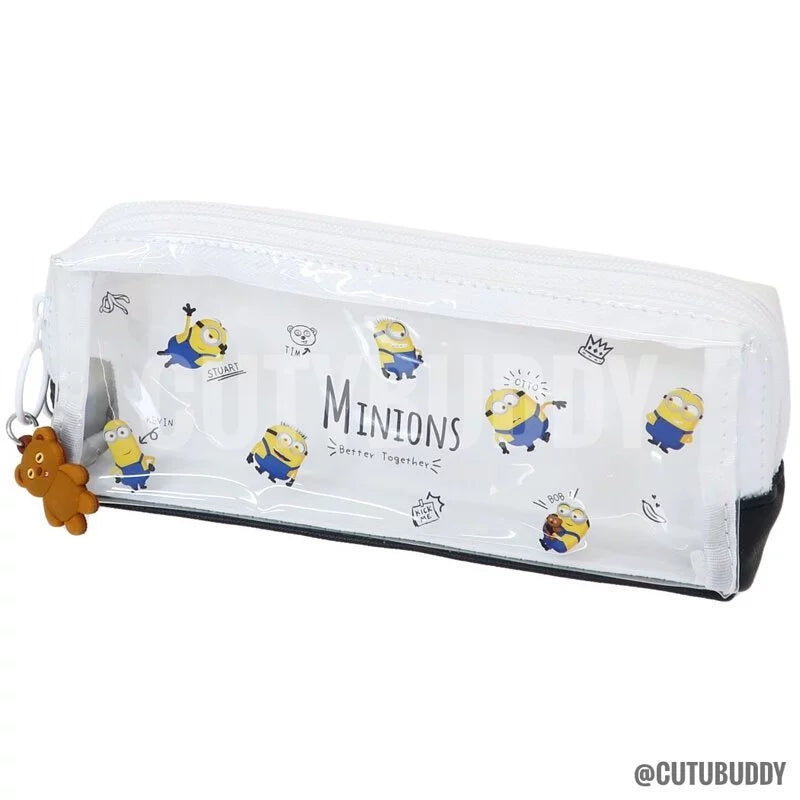 🇯🇵日本 Minions筆袋 pencil case ミニオンズ クリアツインファスナーペンケース チラシ