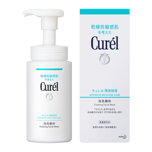 🇯🇵日本｜乾燥性敏感肌膚用｜KAO Curel 豐盈濕潔顏泡沫潔面乳150ml Curel Intensive Moisture Care Foaming Wash キュレル 泡洗顔料